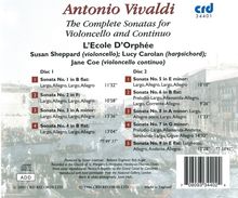 Antonio Vivaldi (1678-1741): Sonaten für Cello &amp; Bc RV 39-47, 2 CDs