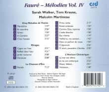 Gabriel Faure (1845-1924): Lieder Vol.4, CD