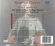 Maurice Greene (1696-1755): Anthems, CD