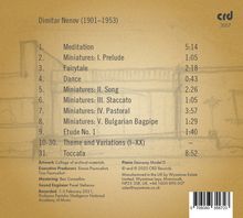 Texte: Dimitar Nenov (1901–1953); Meditation 5:14; Miniatures: I. Prelude 1:05... Hintergrund in braun mit einfacher Zeichnung.