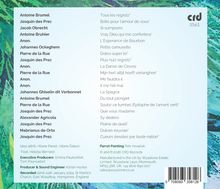 Liste von Komponisten und Werken. Oben rechts ein Logo mit "crd 3561". Hintergrund in grün-blauen Tönen.