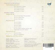 Texte: Charlotte de Rothschild, Frédéric Chopin, Quatre pièces pour piano, Waltzes, Mazurkas, Nocturnes, Ballade. 

Beschreibung: Hellbeige Hintergrund mit Musiknoten, Logo oben rechts.