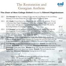 Oxford New College Choir - The Restoration &amp; Georgian Anthems, 5 CDs