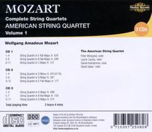 Wolfgang Amadeus Mozart (1756-1791): Sämtliche Streichquartette Vol.1, 3 CDs