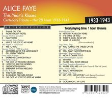 Alice Faye: This Year's Kisses, CD