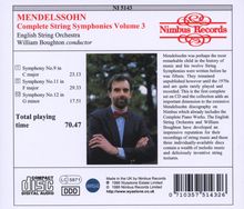Felix Mendelssohn Bartholdy (1809-1847): Streichersymphonien Vol.3, CD