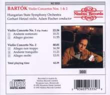 Bela Bartok (1881-1945): Violinkonzerte Nr.1 &amp; 2, CD