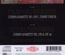 Erich Wolfgang Korngold (1897-1957): Streichquartett Nr.1, CD