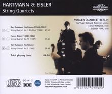 Karl Amadeus Hartmann (1905-1963): Streichquartette Nr.1 &amp; 2, CD