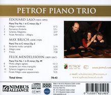 Petrof Piano Trio - Lalo / Bruch / Mendelssohn, CD