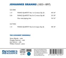 Johannes Brahms (1833-1897): Klavierquartette Nr.1-3, 2 CDs