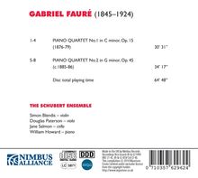 Gabriel Faure (1845-1924): Klavierquartette Nr.1 &amp; 2, CD