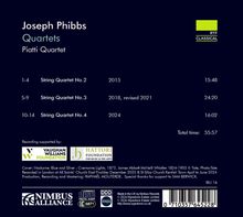 Joseph Phibbs (geb. 1974): Streichquartette Nr.2-4, CD