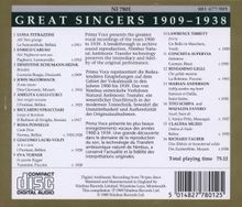 Great Singers 1909-1938, CD