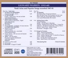 Leonard Warren singt Verdi-Arien &amp; Lieder, 2 CDs