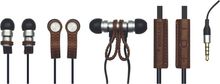 Meters Magnetic In-Ear Audio Monitore mit brauner Lederschlaufe, mit Mikrofon im Kabel, Zubehör