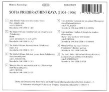 Sofia Preobrazhenskaya singt Arien &amp; Lieder, CD