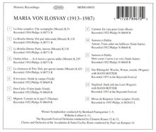 Maria von Ilosvay singt Arien, CD