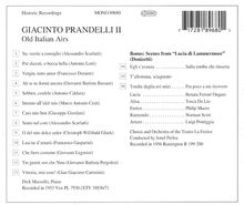 Giacinto Prandelli singt Arien Vol.2, CD