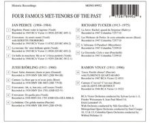 Four Famous Met-Tenors of the Past, CD