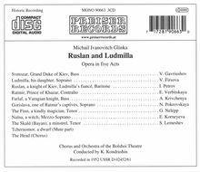 Michael Glinka (1804-1857): Ruslan &amp; Ludmila, 3 CDs