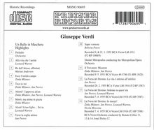 Giuseppe Verdi (1813-1901): Un Ballo in Maschera (Ausz.), CD
