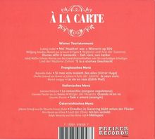 Laura Schwerwitzl - A La Carte, CD