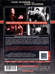 "Neues Bild- und Tonmaster", "Erstmals auf DVD & Blu-ray". Zwei Bilder mit Van Damme in Action-Posen.