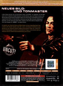 ERSTMALS AUF DVD & BLU-RAY, NEUES BILD- UND TONMASTER" Text. Illustration eines Mannes mit Pistole.