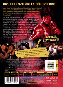 "Das Dream-Team in Höchstform!" Text über Actionfilm mit Jackie Chan. Illustration von einem kämpfenden Mann. "Sammler aufgepasst!"