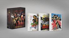 Mehrere DVD-Hüllen mit Titeln: "Chang Cheh", "Killer", "Die unbesiegbaren Fünf", "Vier gnadenlose Rächer" in asiatischem Stil.