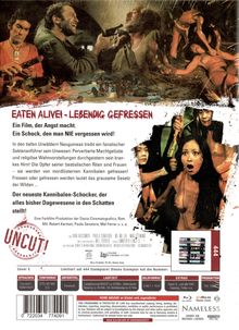 Titel: "Eaten Alive! - Lebendig Gefressen". Ein Schocker aus Neuguinea, der Angst macht. UN-CUT! Bild: dramatische Szenen, Schrecken.