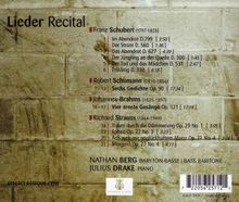 Nathan Berg - Lieder Recital, CD