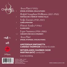 Das Bild zeigt ein klassisches Musik-Album-Cover mit Titeln und Künstlern. Text wie "Arvo Pärt" und "Spiegel im Spiegel" sind prominent.