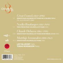 Channel Classics, César Franck, Nadia Boulanger, Claude Debussy, Matthijs Vermeulen, Lidy Blijdorp Cello, Tobias Borsboom Piano.