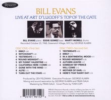 Bill Evans (Piano) (1929-1980): Live At Art D'Lugoff's Top Of The Gate 1968, 2 CDs