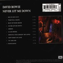 David Bowie (1947-2016): Never Let Me Down, CD