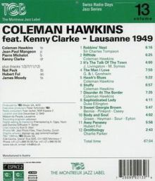 Coleman Hawkins (1904-1969): Swiss Radio Days Jazz Series Vol. 13: Lausanne 1949, CD