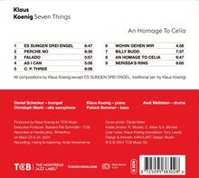 Klaus Koenig (Piano) (geb. 1936): Seven Things: An Homage To Celia, CD