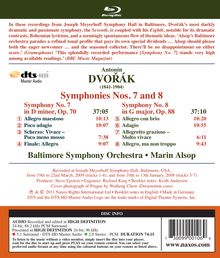 Antonin Dvorak (1841-1904): Symphonien Nr.7 &amp; 8, Blu-ray Audio