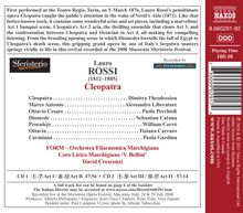 Lauro Rossi (1812-1885): Cleopatra, 2 CDs