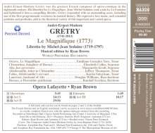Andre Modeste Gretry (1741-1813): Le Magnifique, CD