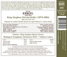 Ferenc Erkel (1810-1893): König Stephan, 2 CDs