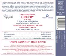 Andre Modeste Gretry (1741-1813): L'Epreuve Villageoise, CD