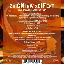 Zbigniew Seifert (1946-1979): Live Recordings 1973 &amp; 1976, CD