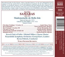 Spyridon Samaras (1861-1917): Mademoiselle de Belle-Isle, 2 CDs