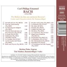 Carl Philipp Emanuel Bach (1714-1788): Lieder &amp; Klavierstücke, CD