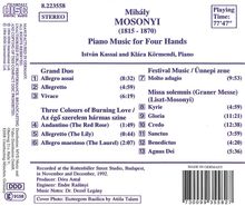 Mihaly Mosonyi (1815-1870): Klavierwerke 4-händig, CD