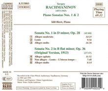 Sergej Rachmaninoff (1873-1943): Klaviersonaten Nr.1 &amp; 2, CD