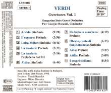 Giuseppe Verdi (1813-1901): Ouvertüren Vol.1, CD